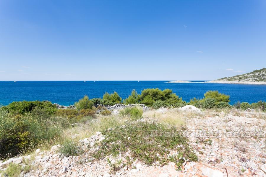 Rogoznica area, building land plot at first row to the sea