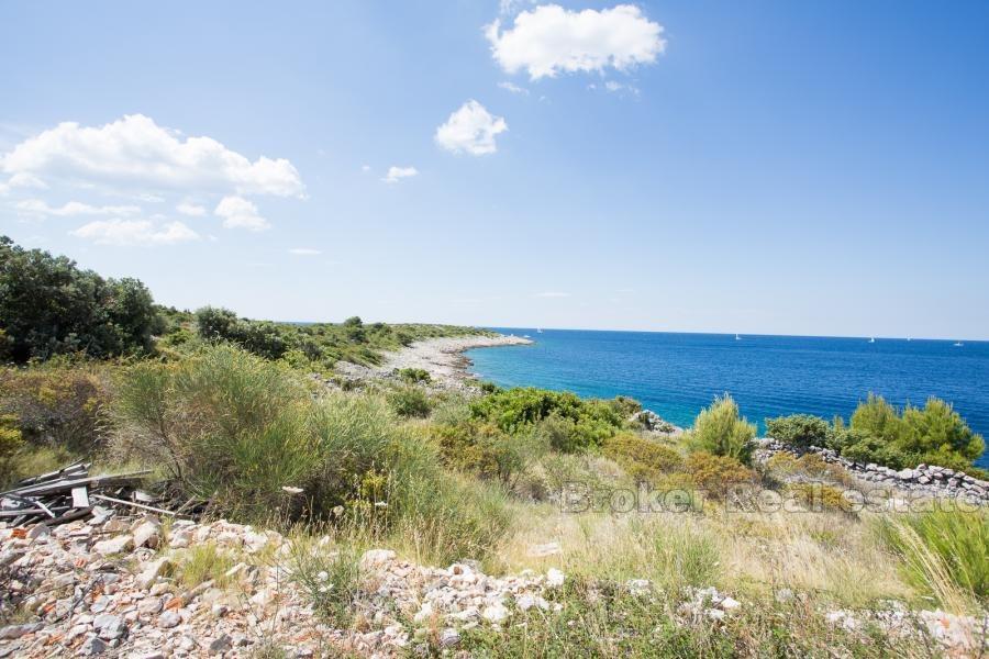 Rogoznica area, building land plot at first row to the sea