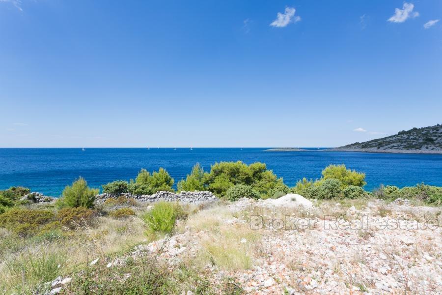 Rogoznica area, building land plot at first row to the sea