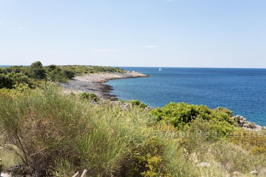 Rogoznica area, building land plot at first row to the sea