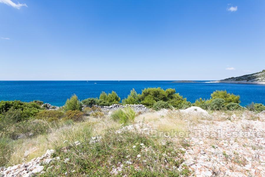 Rogoznica area, building land plot at first row to the sea