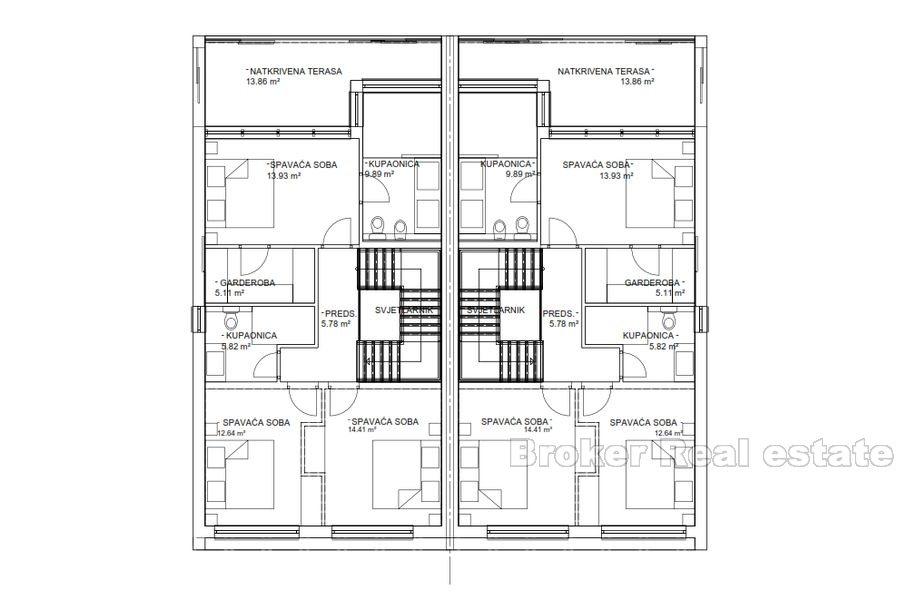 Zadar, dvoupodlažní moderní vila s bazénem