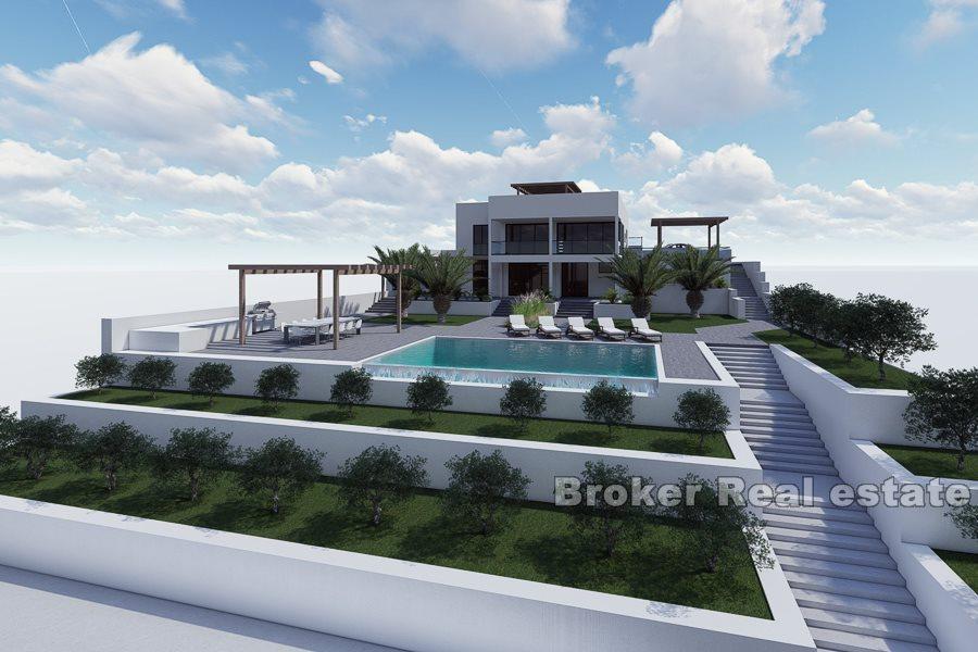Rogoznica, seafront villa with swimming pool