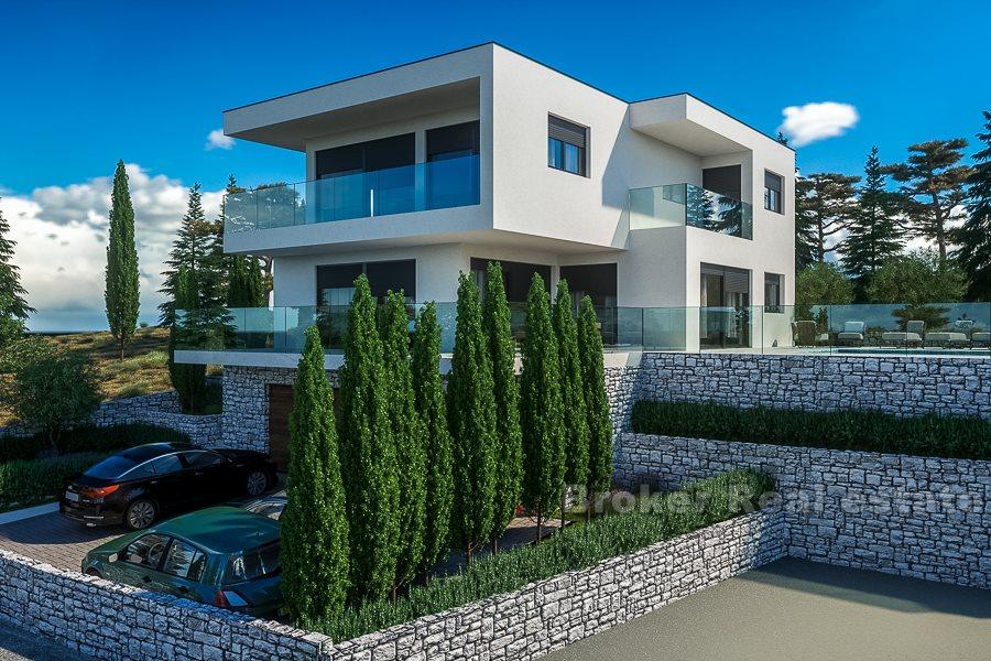 Rogoznica, very attractive, modern villa with swimming pool