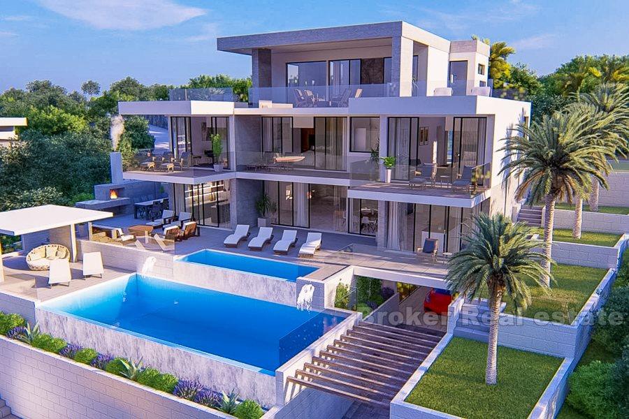 Rogoznica, villa de luxe dans la première rangée de la mer