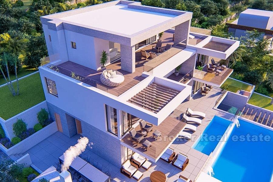 Rogoznica, luxusní vila v první řadě u moře