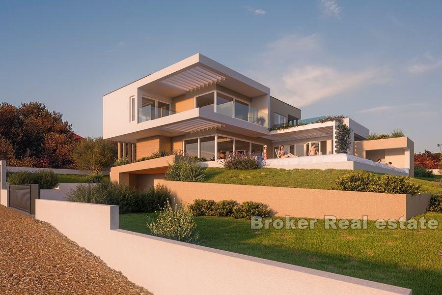 Primosten, trzypiętrowa willa z widokiem na morze, w budowie