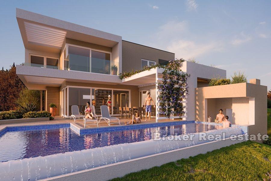 Primosten, villa i tre våningar med havsutsikt, under uppbyggnad