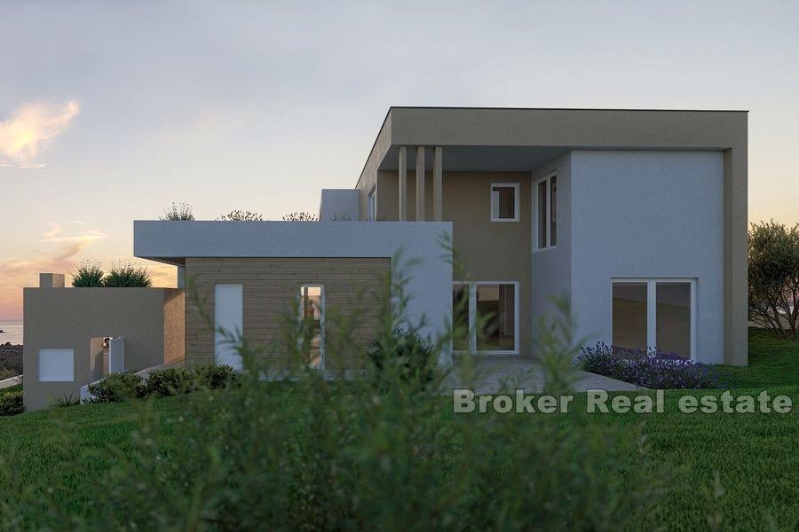 Primosten, villa i tre våningar med havsutsikt, under uppbyggnad