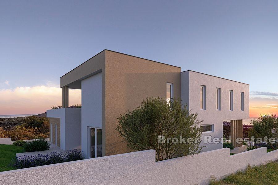 Primosten, villa i tre våningar med havsutsikt, under uppbyggnad