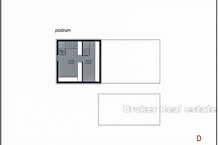 Omis - Villa with pool under construction