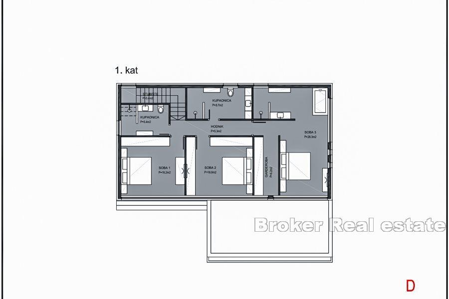 Omis - Villa with pool under construction