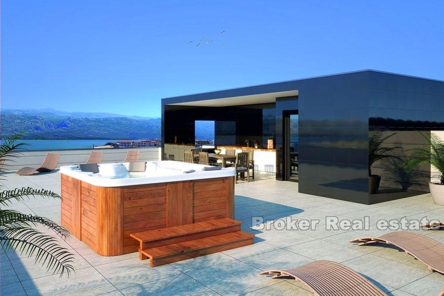 Zadar - Penthouse s tri spavaće sobe, prvi red do mora