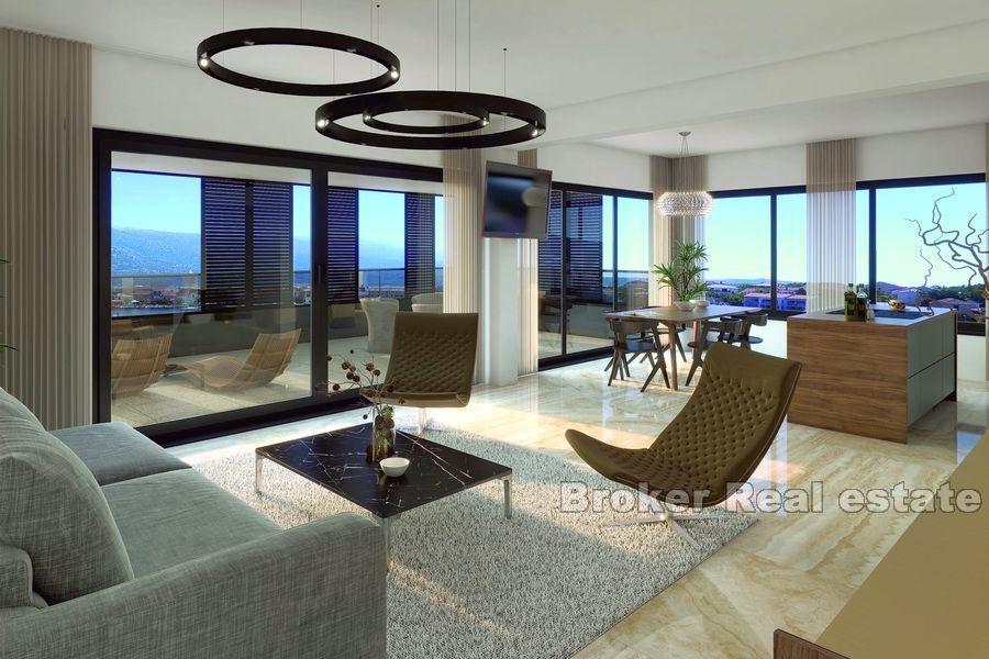 W pobliżu Zadaru - Penthouse z basenem, pierwszy rząd do morza