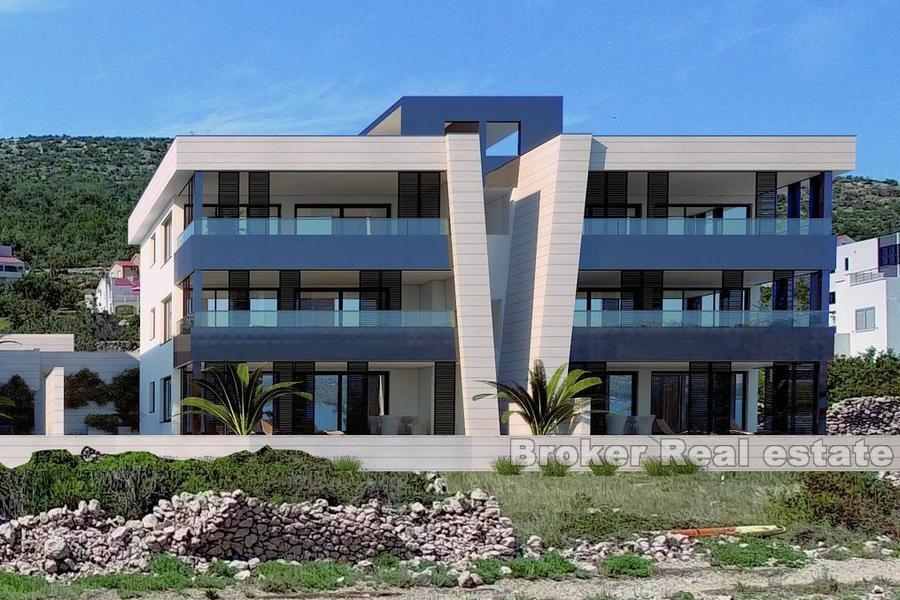 W pobliżu Zadaru - Penthouse z basenem, pierwszy rząd do morza