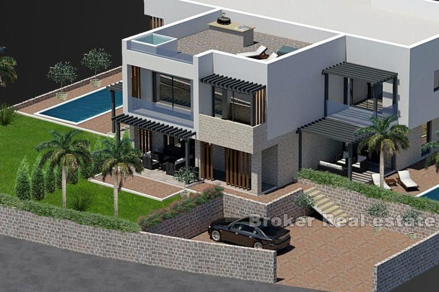 Nedaleko Šibeniku - Dům se střešní terasou a výhledem na moře