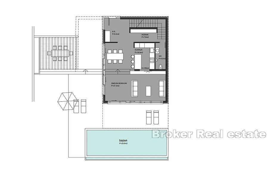 Trogir - Bella villa con vista panoramica