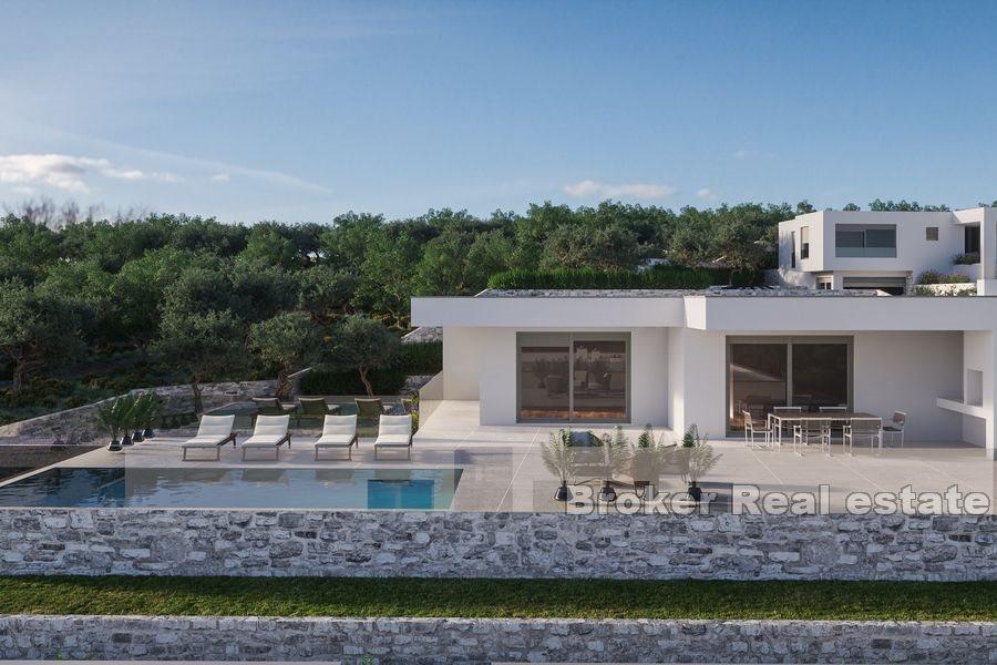 Nära Primosten - Villa med pool och havsutsikt