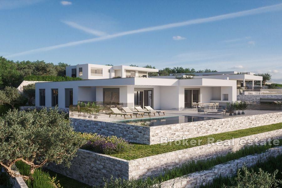 Nära Primosten - Villa med pool och havsutsikt