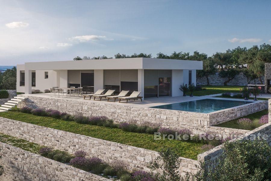 Blisko Primosten - Nowo wybudowana willa z widokiem na morze