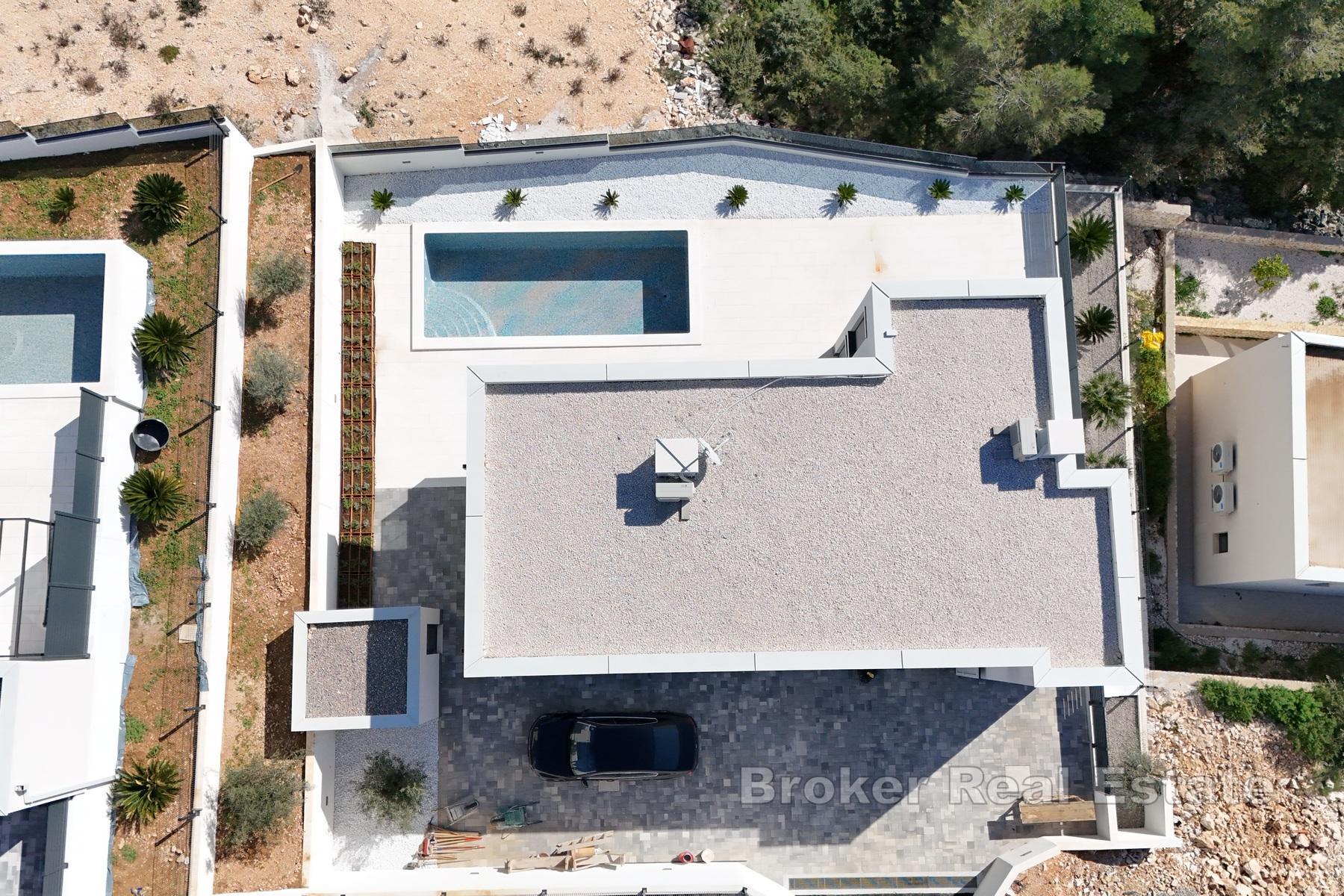 Trogir - En bygd med seks villaer med svømmebasseng, moderne design