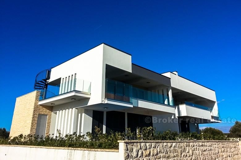 Near Zadar, semi-detached modern villa with swimming pool