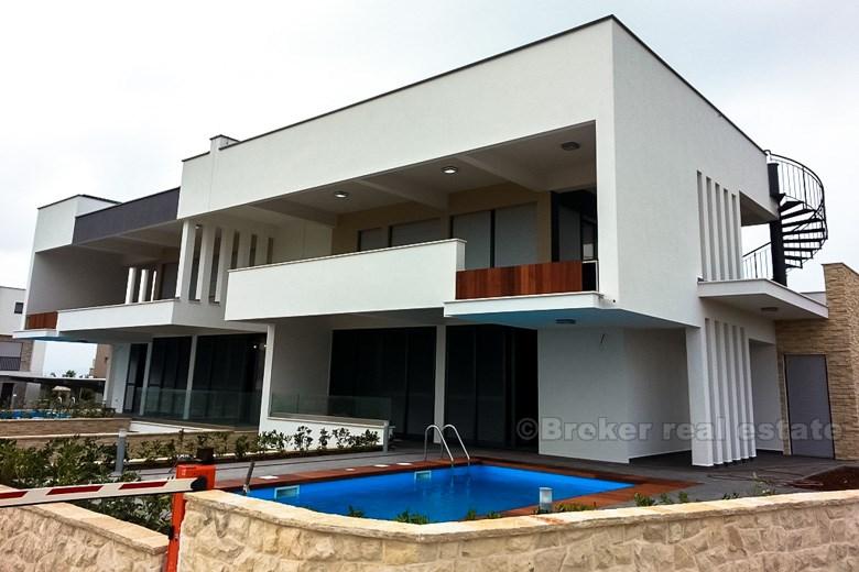 Near Zadar, semi-detached modern villa with swimming pool