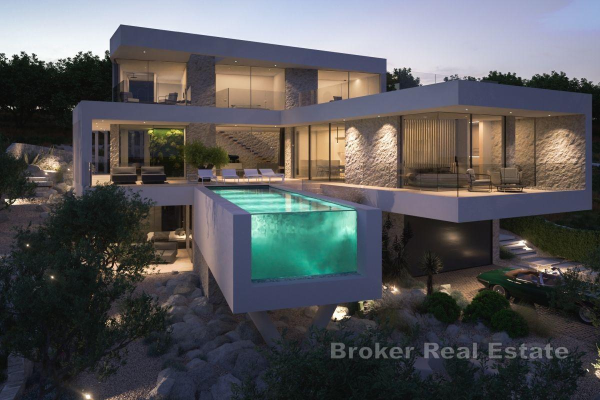 Terrain constructible avec un projet de construction d'une villa