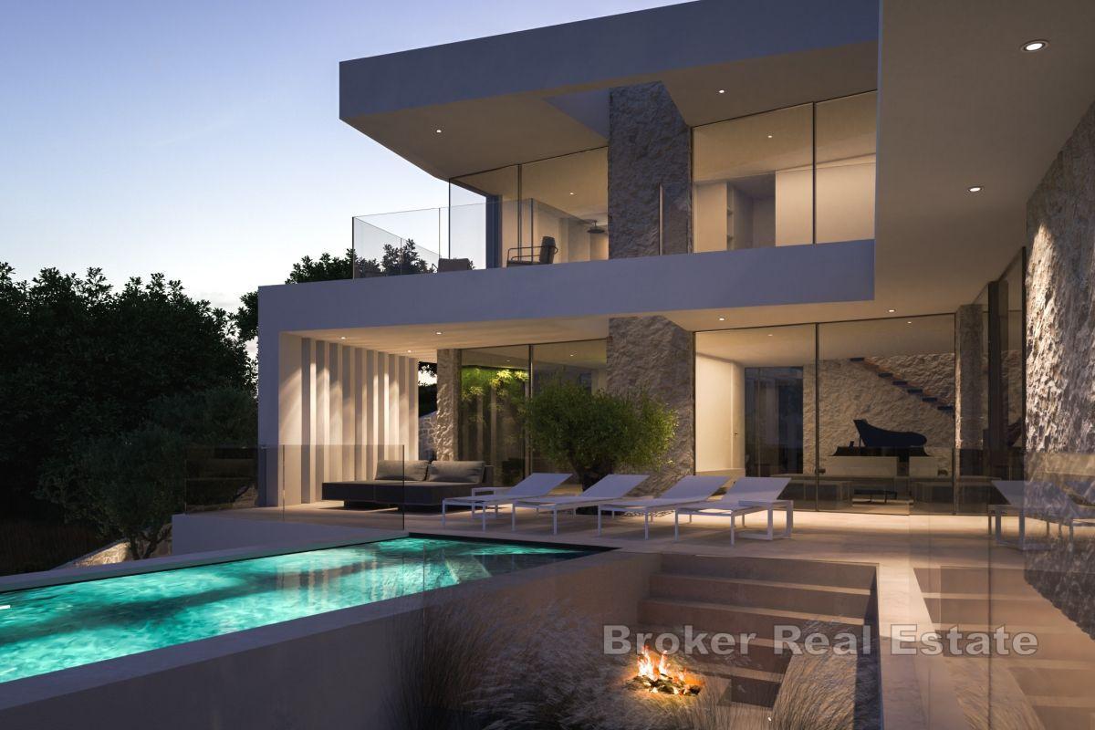 Terrain constructible avec un projet de construction d'une villa