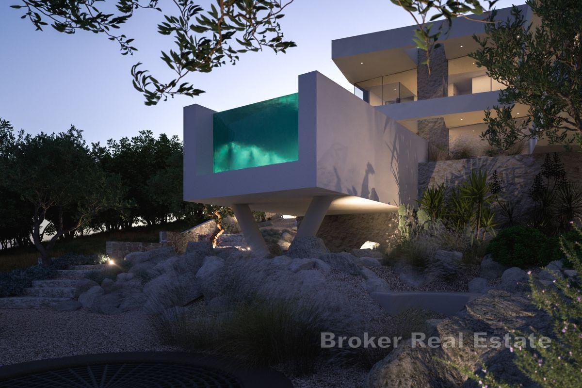 Terrain constructible avec un projet de construction d'une villa