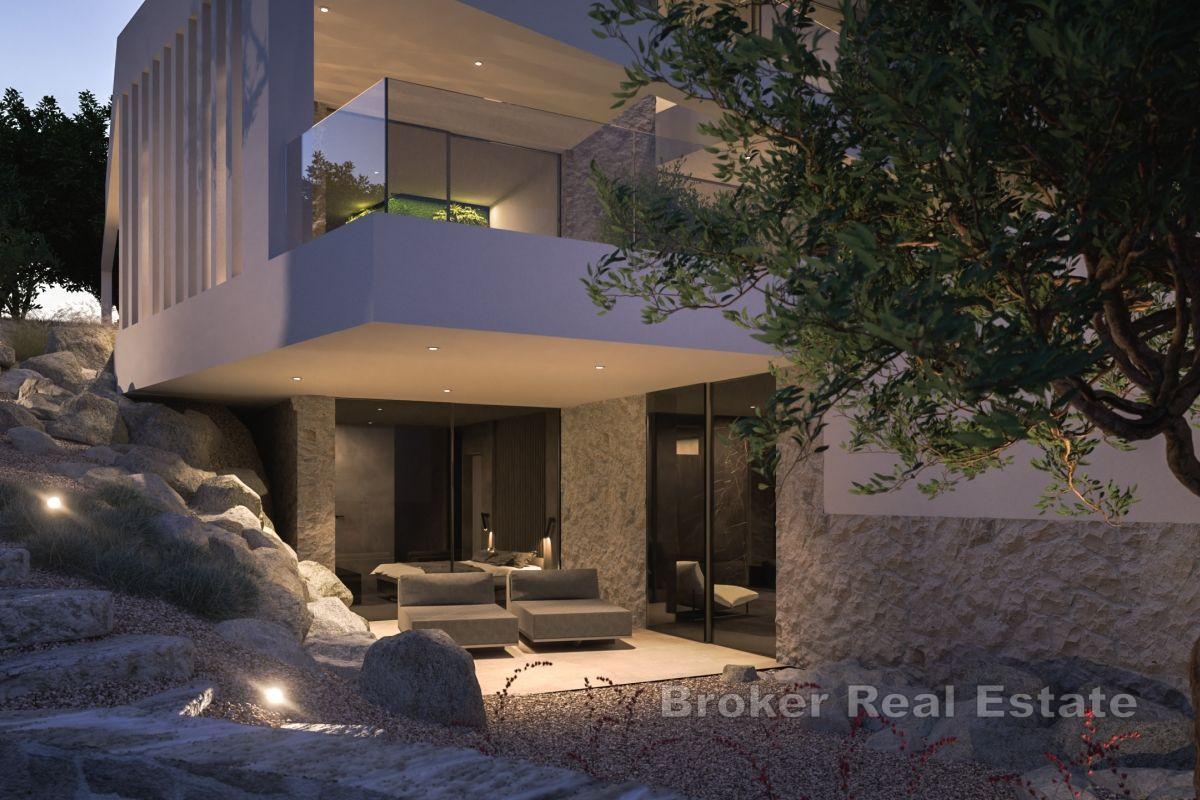 Terrain constructible avec un projet de construction d'une villa