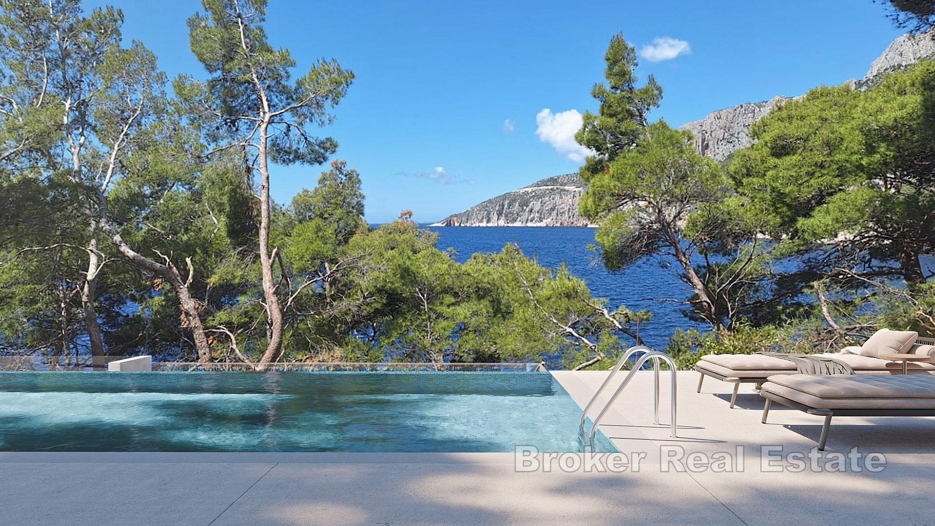 Willa w budowie w pierwszym rzędzie od morza z widokiem