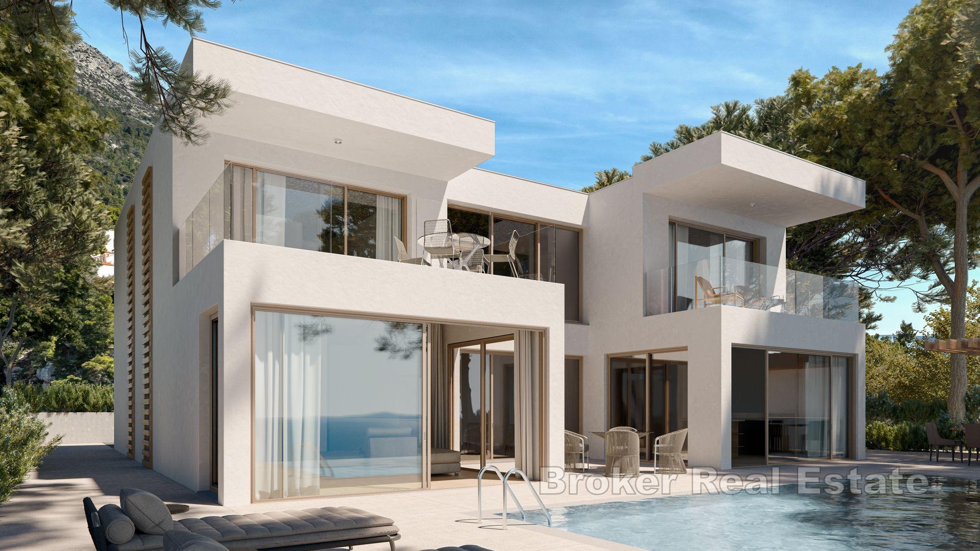 Willa w budowie w pierwszym rzędzie od morza z widokiem