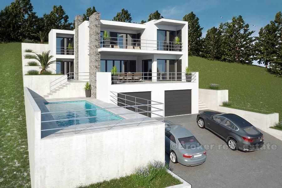 In der Nähe von Primosten, brandneue Villa in erster Reihe zum Meer