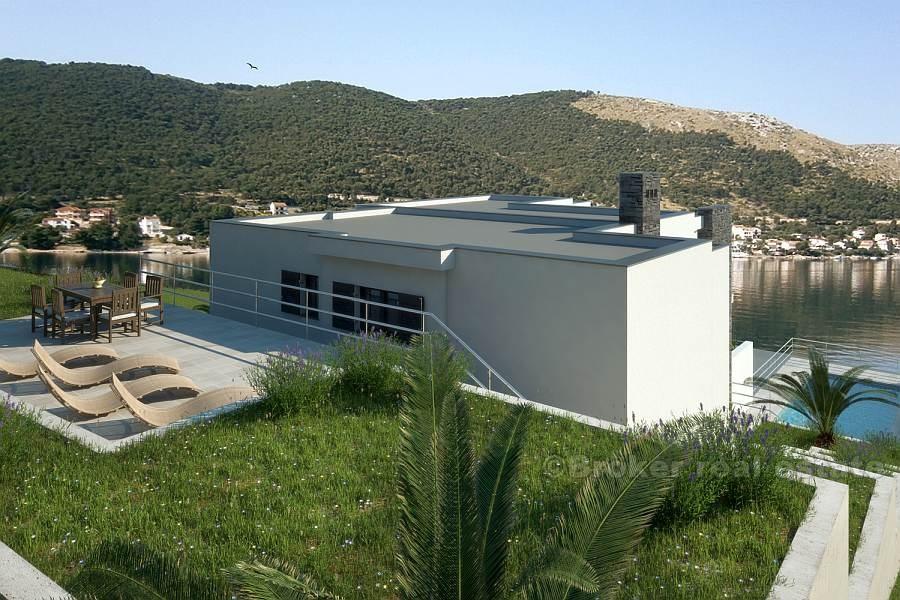 In der Nähe von Primosten, brandneue Villa in erster Reihe zum Meer