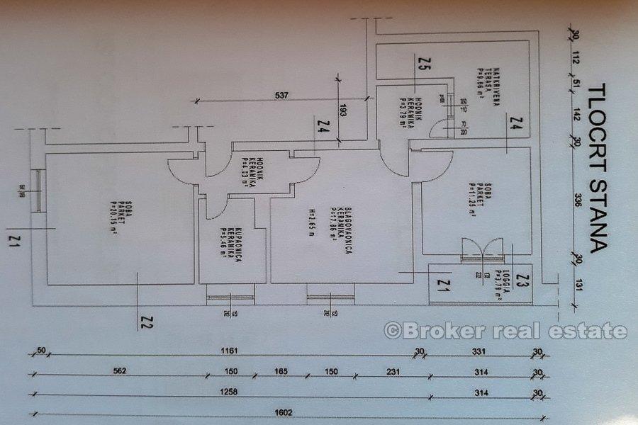 Split, Bacvice, dvoupokojový apartmán