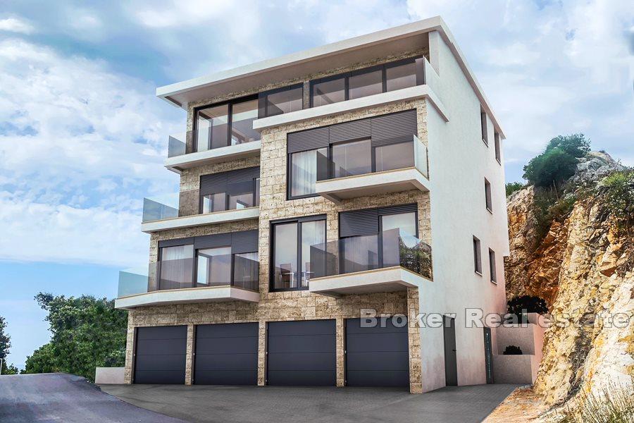 Primošten - Luxusní nově postavené apartmány s výhledem na moře