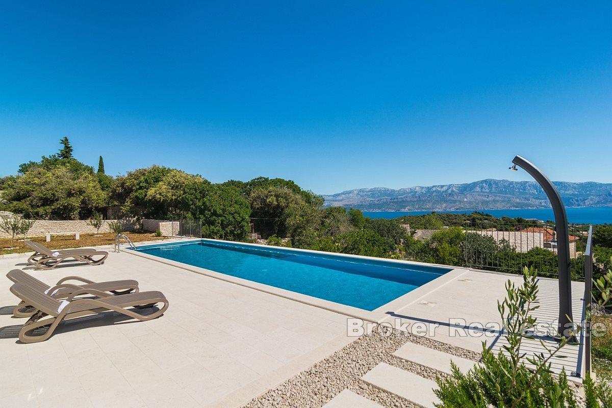 House with pool and sea view