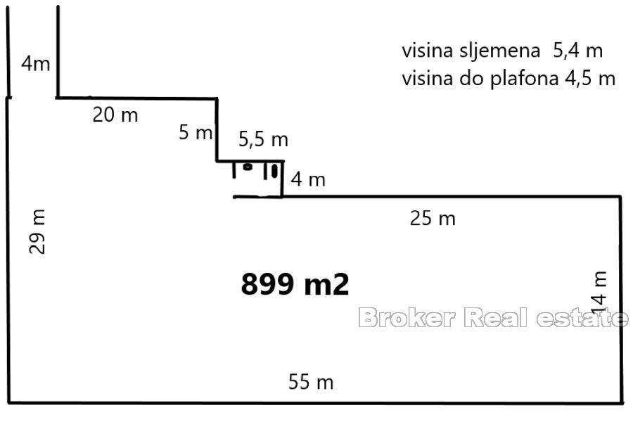 W pobliżu Splitu - biznes i przestrzeń magazynowa