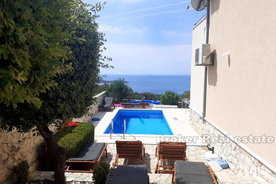 Rogoznica - Maison avec piscine et vue mer panoramique