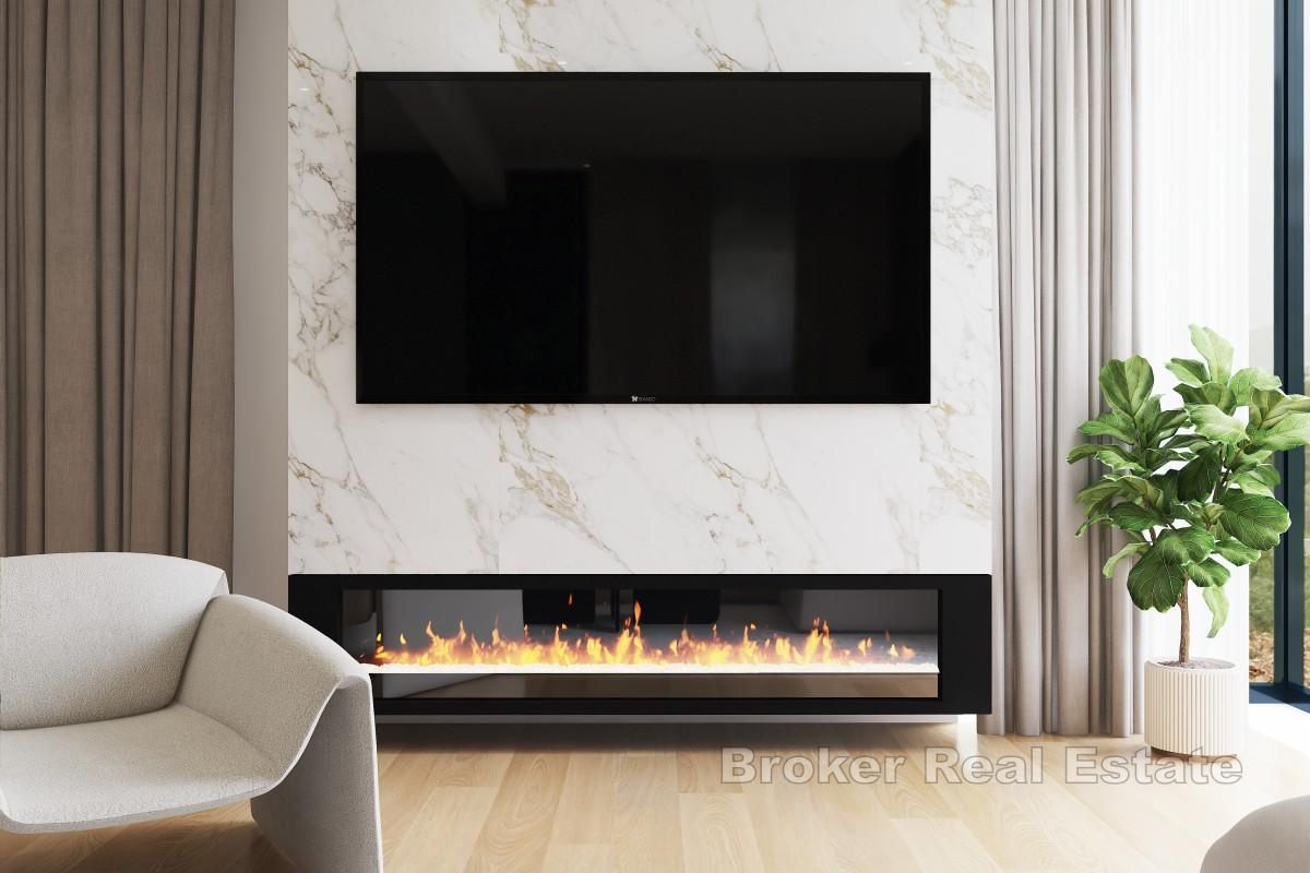 Villa mediterranea contemporanea con vista mare