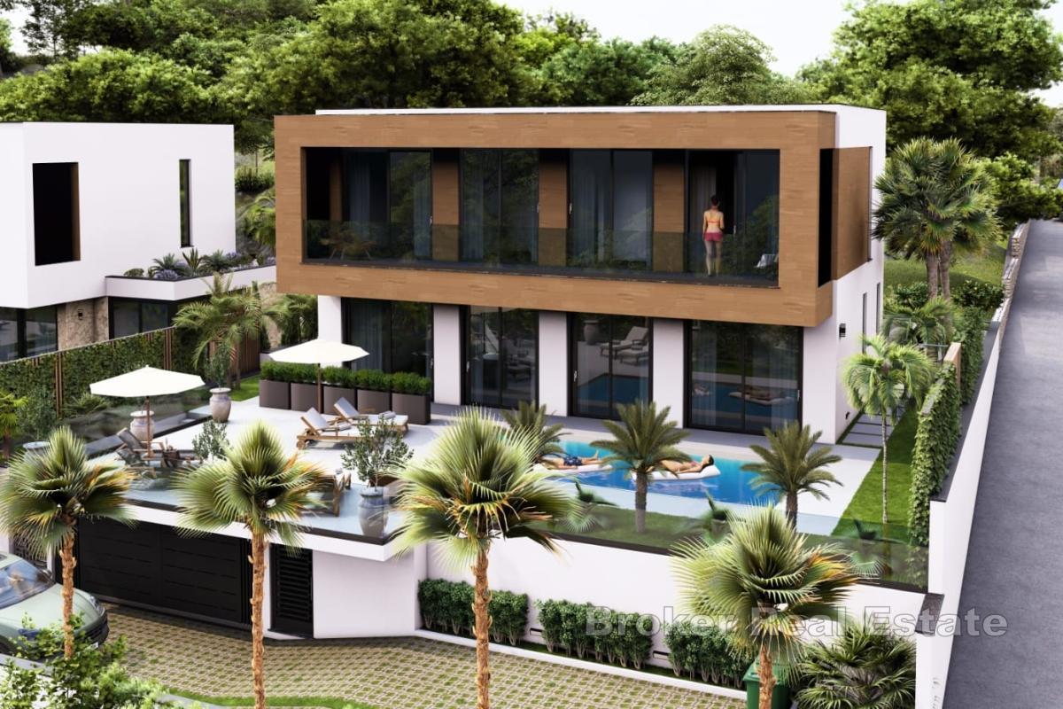 Terreno edificabile con progetto per una villa con piscina