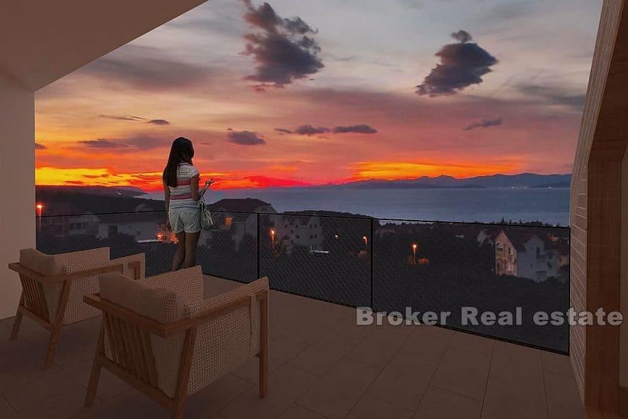 Ön Brač - Byggnadsmark med ett projekt nära havet