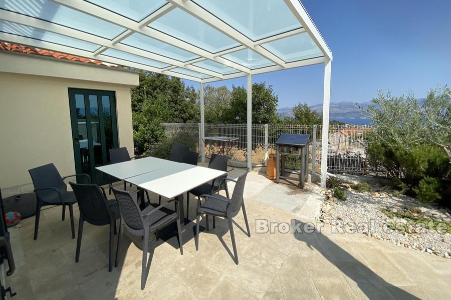 Island of Brac - House with pool and sea view