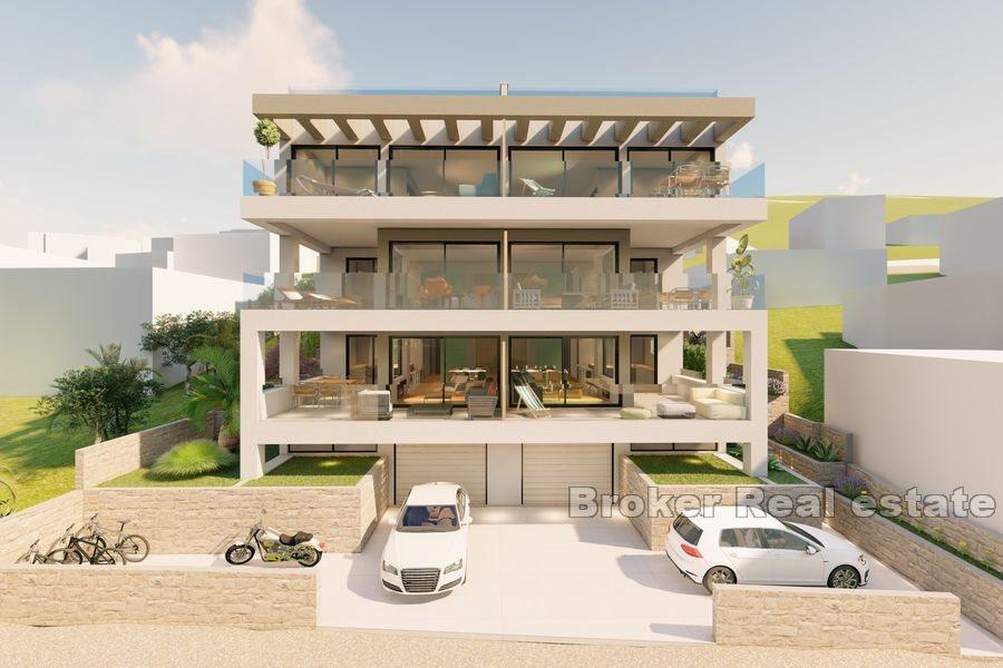 Island of Ciovo - Apartments in a new building with a sea view