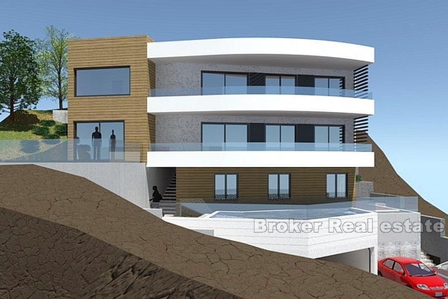 Ön Ciovo, hus med havsutsikt