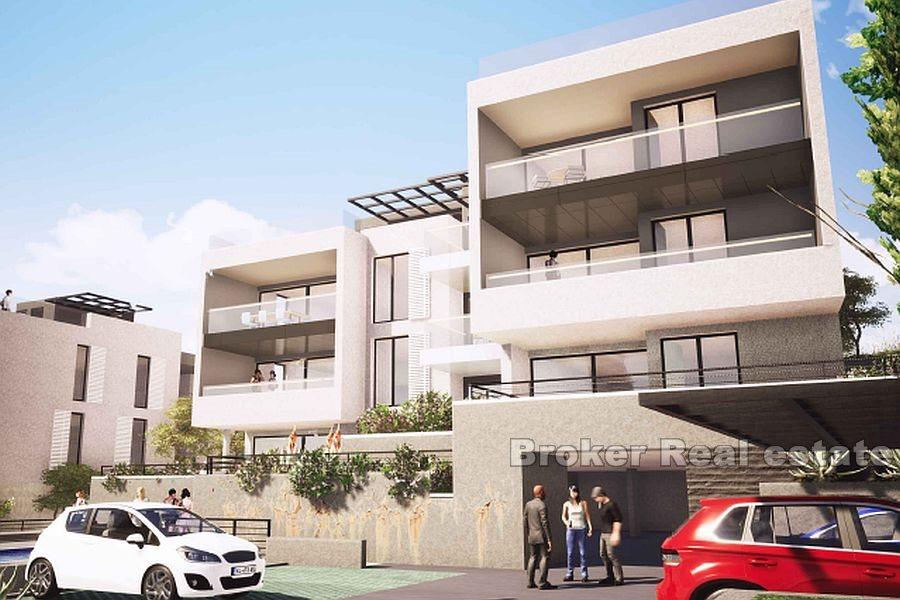 TROGIR, Apartmány s bazénem ve výstavbě v blízkosti moře