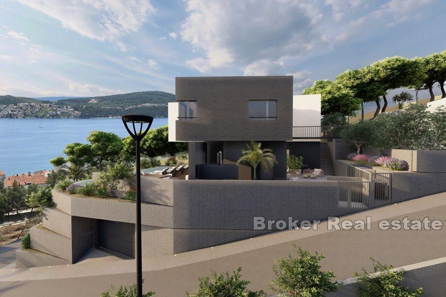 Trogir - Vila ve výstavbě s bazénem v blízkosti moře