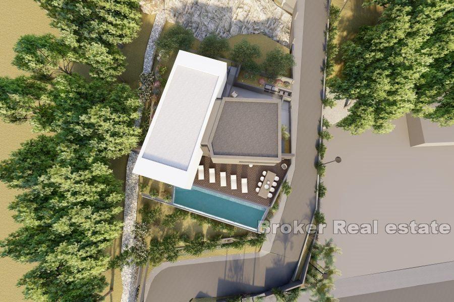 Trogir - Vila ve výstavbě s bazénem v blízkosti moře