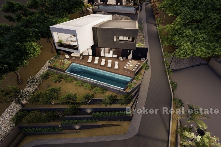 Trogir - Vila ve výstavbě s bazénem v blízkosti moře